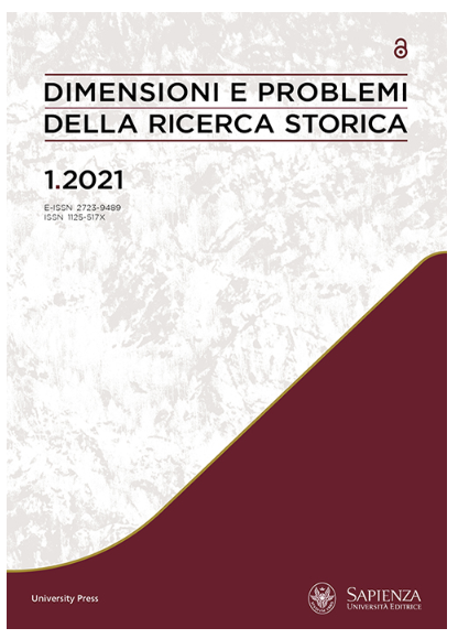 Copertina del numero di "Dimensioni e problemi della ricerca storica" con materiali sulla didattica della storia