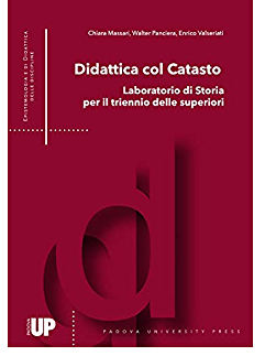 Copertina del volume con laboratori e materiali per l'insegnamento della storia utilizzando il catasto come fonte